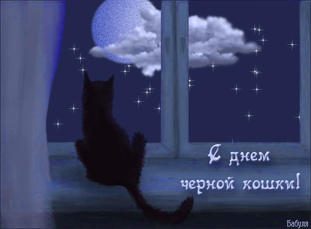 открытка Image 3218 -  - день черного  кота